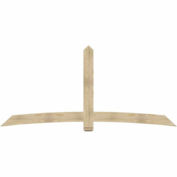 Ekena Millwork Bellingham Rough Sawn Timber Gable Bracket, Douglas Fir, 108"W x 49"H x 2"D x 6"F, 11/12 Pitch GBW108X49X0206BEL00RDF - main